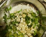 A picture of step 2 of Coconut stuffed indori patties.