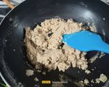 A picture of step 1 of Singhare Atta Ki Burfi.