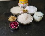 A picture of step 1 of Rasmalai coconut Modak.