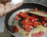 A picture of step 1 of Kadai paneer.
