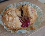 Epres, fehér csokis, morzsás muffin 😍🍓🍋 recept fázis 7 fotója
