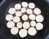A picture of step 4 of Sweet Potato Cake using a Frying Pan and Pancake Mix.