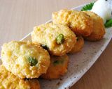 A picture of step 7 of Light and Fluffy Fritters With Edamame and Camembert Cheese.
