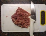 Foto del paso 1 de la receta Tartitas de cerdo cortado a cuchillo con verduras y ricota