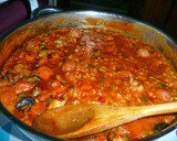 Foto del paso 8 de la receta: Arroz meloso de langostinos y rape con hortalizas
