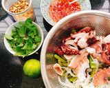 Hình bước làm 5 của món Gỏi Tiến Vua Bạch Tuộc