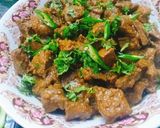 A picture of step 8 of Masala Kaleji.