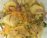 A picture of step 1 of Viazi karai #4weekschallenge.