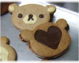 A picture of step 16 of Cute ♪ Rilakkuma Styule Chocolate Sandwich Cookies.