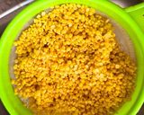 A picture of step 2 of Moong Dal Halwa.