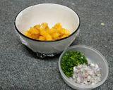 A picture of step 4 of Grilled Chicken Steak with Black Pepper and Apple Mango Salsa.