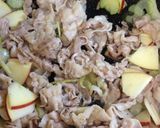 A picture of step 3 of Easy Pork, Apple, and Celery Sauté with Ponzu Sauce.