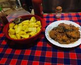 A picture of step 6 of Fish in coconut with rice and managu #cooksnapcontest.