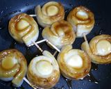 A picture of step 5 of For Bentos: Chikuwa and Quail Egg Teriyaki.