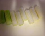 A picture of step 2 of Refreshing Marinated Japanese Leeks.