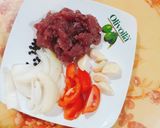 Hình bước làm 1 của món Mì bò Đài Loan