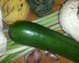 A picture of step 1 of Sig's Pasta Salad with Courgettes and Goats Cheese.
