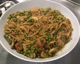 Une image de l'étape 13 de Antichis rouges aux petits pois, champignons et chorizo.
