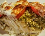 A picture of step 11 of Pesto, Tomato, & Mozzarella Baked Chicken.