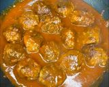 A picture of step 6 of Fried Meatball Stew.