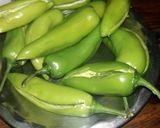 A picture of step 1 of Mirchi vada.