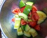 A picture of step 2 of Avocado and Tomato Salad with Sweet Chili Mayonnaise Dressing.