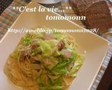 A picture of step 6 of Spring Cabbage and Pork Cream Pasta.
