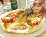A picture of step 7 of Mochi Pizza Made in a Frying Pan.