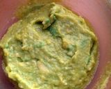 A picture of step 1 of Vickys Mango Guacamole, GF DF EF SF NF.