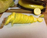 A picture of step 1 of Cheesy Squash Casserole.