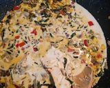A picture of step 4 of Fettuccine Alfredo.