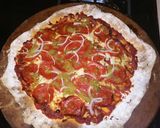 A picture of step 13 of The New Mexican Pizza.