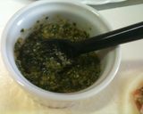 A picture of step 2 of Basil Pork Rolled in Gyoza Skins.