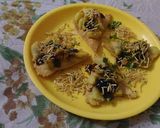 A picture of step 3 of Nachos chaat.