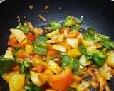 A picture of step 4 of Spicy shimla mirch.