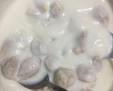 A picture of step 3 of Methi dahi bondi.