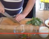 A picture of step 2 of Panzanella.