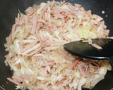 A picture of step 7 of Round cabbage with ham and onion.