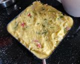 A picture of step 4 of Moong dal toast.