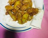 A picture of step 2 of Fried sweet potato in egg🍽.