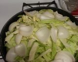 A picture of step 5 of Cabbage and Sausage.