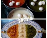A picture of step 4 of Maharaja Paneer(Sahi, malae and palak makhane paneer).