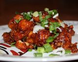 A picture of step 6 of Gobi Manchurian.