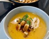 A picture of step 4 of Sweet corn soup with homemade croutons- John A inspired 🥣.