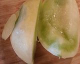 A picture of step 3 of Melon Boats.
