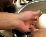 A picture of step 5 of Boiled Daikon Radish with Miso.