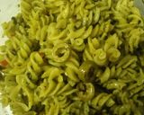 A picture of step 9 of Pista Pesto Pasta with baked Veg & Halloumi.