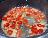A picture of step 4 of Astakomakaronada –Greek lobster spaghetti.