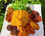 A picture of step 8 of Mandi with chicken.
