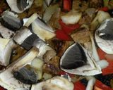 A picture of step 2 of Sig's Curry with Nuts,Peppers and Micro Protein ( Quorn ).